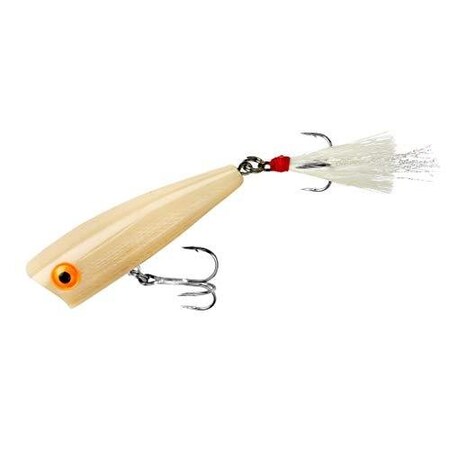 Rebel PopR Topwater Bait, 2 12, 14 Oz, Bone, Floating P6000